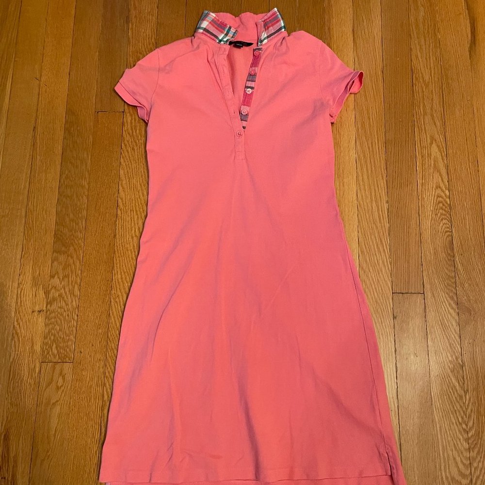 VGUC Lands' End Pink SS Polo Dress, Madress collar, W XXS/P, 0
